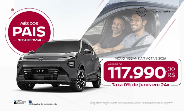 Active  - Novo Nissan Kait Active 2026 | R$ 117.990 + R$ 2.000 de bônus