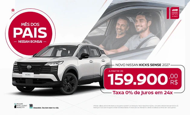 Sense CVT - Meta título: Novo Nissan Kicks Sense 2027 | R$ 159.900 + R$ 2.000 de bônus