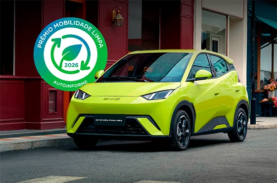 Dolphin Mini, disponível na BYD Allma, é eleito o carro menos poluente do Brasil
