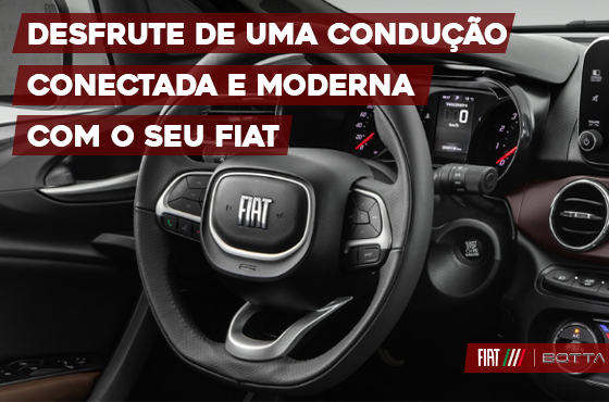 Desfrute de uma condução conectada e moderna com o seu Fiat