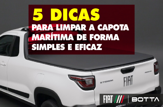 Saiba como limpar a capota marítima da sua Fiat Toro!