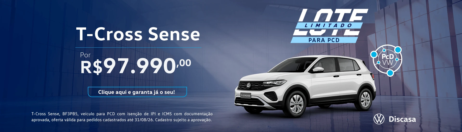 oferta-para-pcd-tcross-sense-discasa-sao-carlos