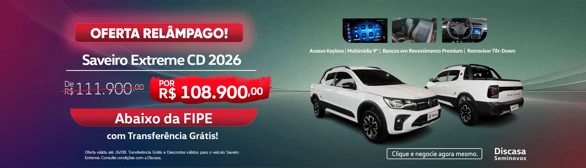 oferta-relampago-seminovos-saveiro-extreme-cd-2026-discasa-sao-carlos