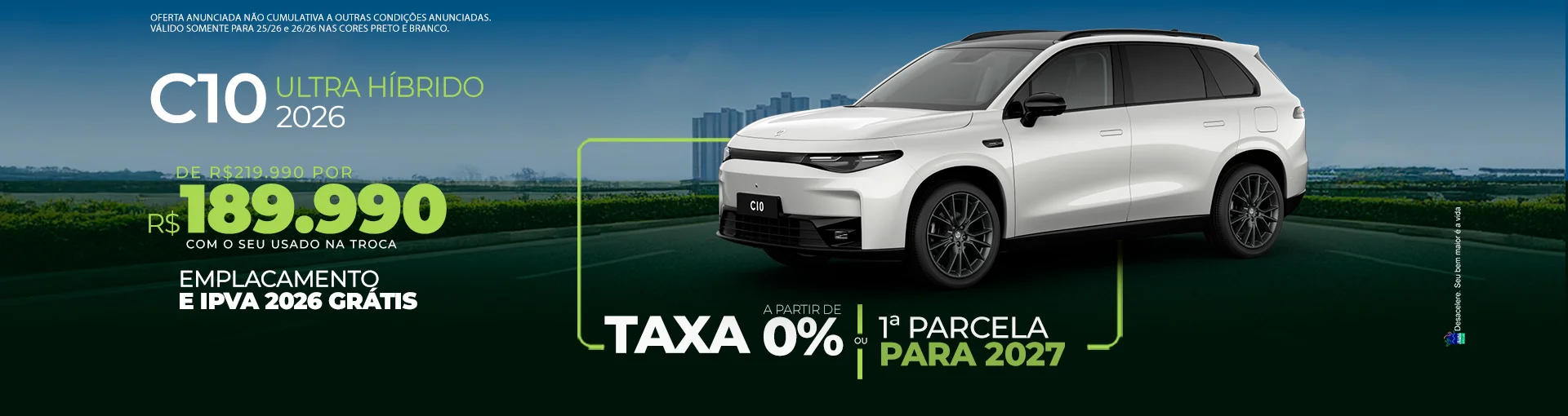 Leapmotor C10 Ultra Híbrido em Botafogo | Compre Hoje, Pague em 2027