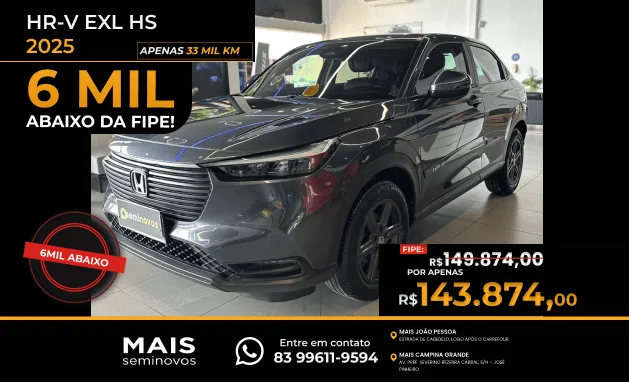 HR-V EXL - ABAIXO DA FIPE