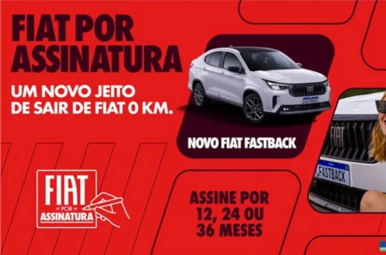 Fiat por Assinatura é o novo programa para locação de carros
