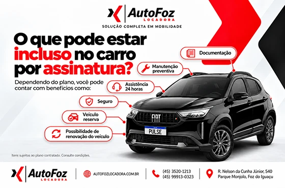 AutoFoz Locadora — Solução completa em mobilidade.