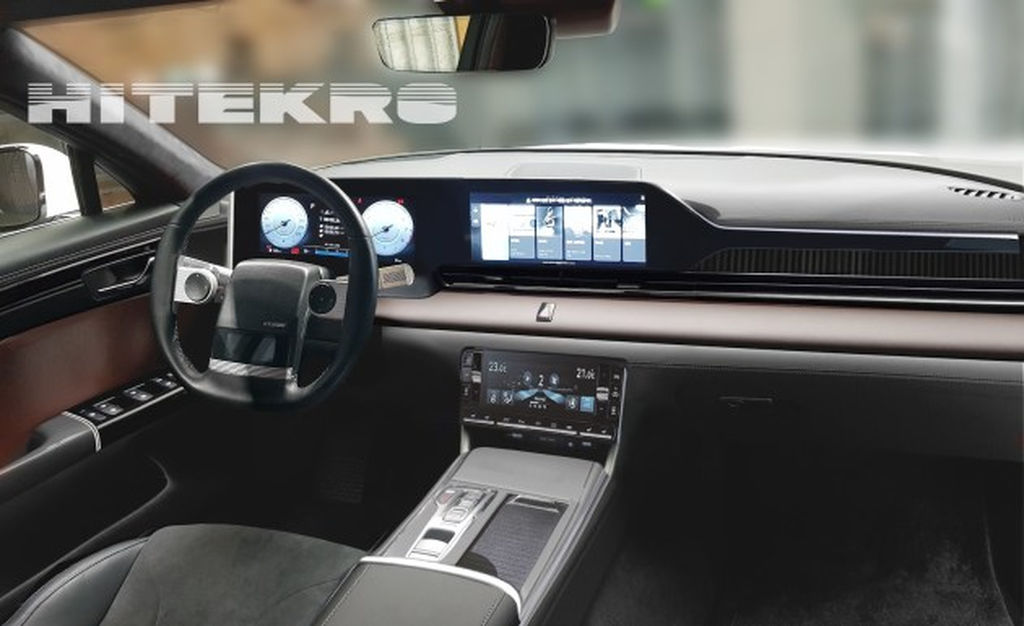 Conheça o volante invocado e o painel com 3 telas do Hyundai Azera 2023