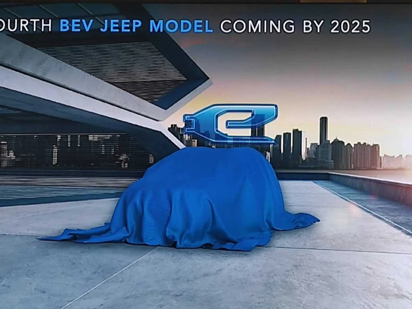 A Jeep divulgou um teaser e confirmou o lançamento de outro SUV elétrico em 2025