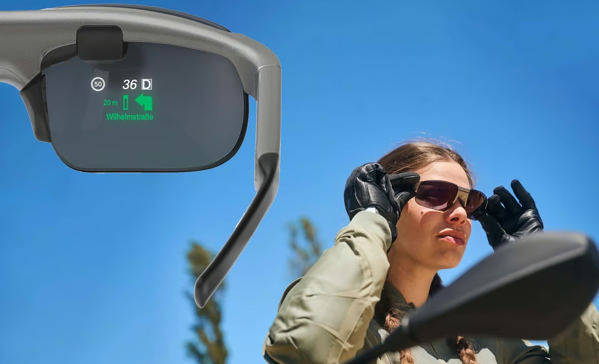 BMW apresenta óculos de realidade aumentada que projetam o painel das motos diretamente nos olhos do usuário.