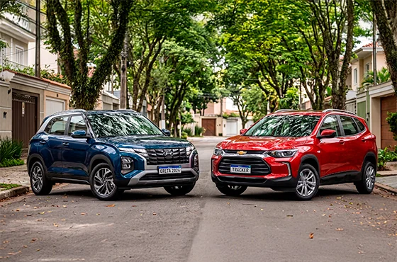 Creta ou Tracker: qual o melhor SUV para sua garagem em 2026?