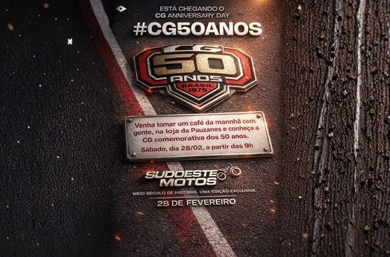 LANÇAMENTO CG 50 ANOS