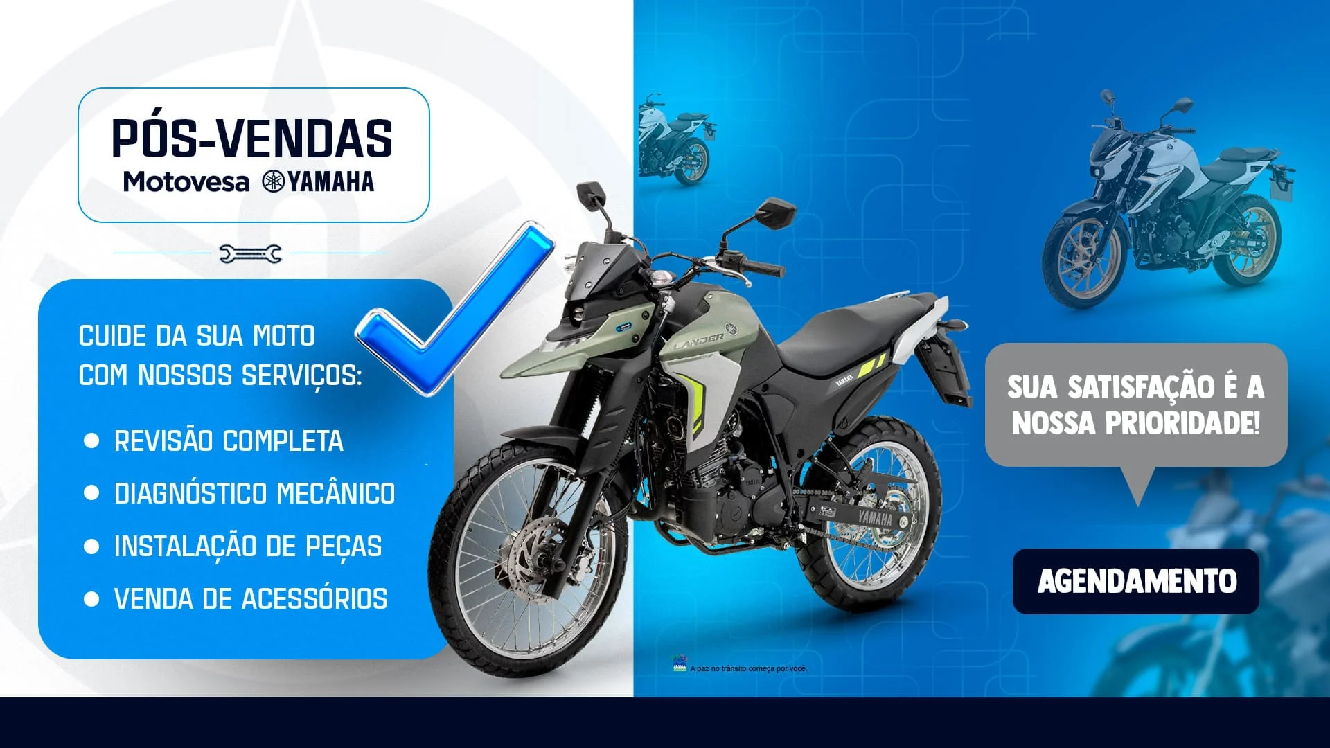 Pós-vendas de qualidade é na Motovesa Yamaha