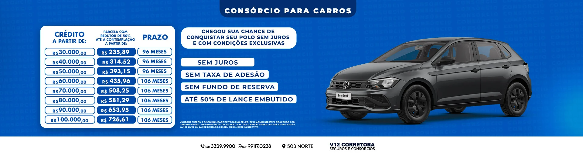 CONSÓRCIO E SEGURO FACILITADO É NA V12 CORRETORA